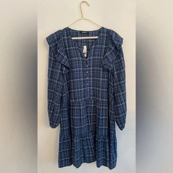 Gauze Ruffle-Trimmed Mini Dress Size Small - Picture 5 of 8